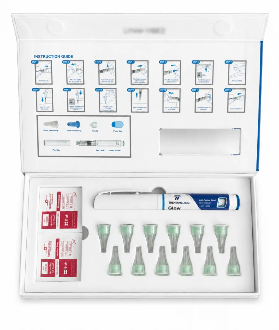 Glow Blend 70mg Pen Kit (TB-500 10mg · BPC-157 10mg · GHK-Cu 50mg)