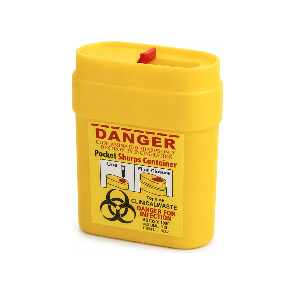 Sharps Disposal Bin — 0.2L